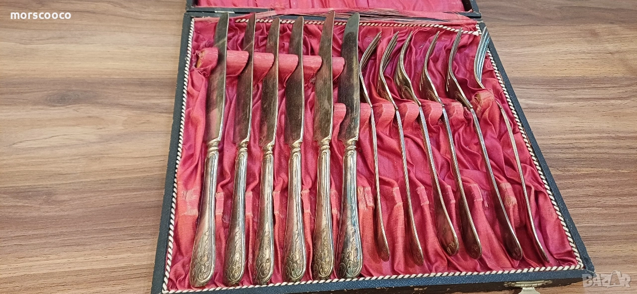 Прибори за хранене със сребърно покритие , снимка 1