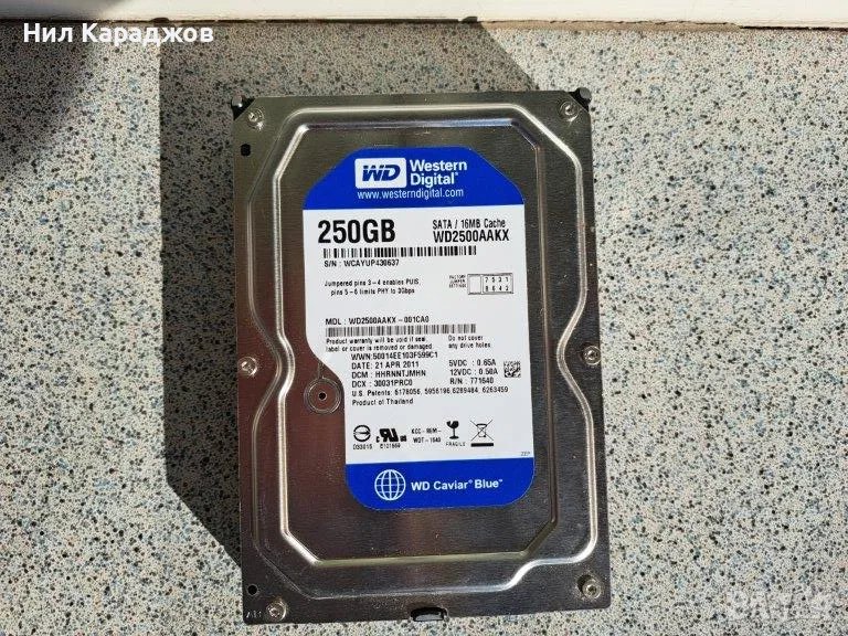 Твърд Диск Western Digital Blue WD2500AAKX 250GB, снимка 1