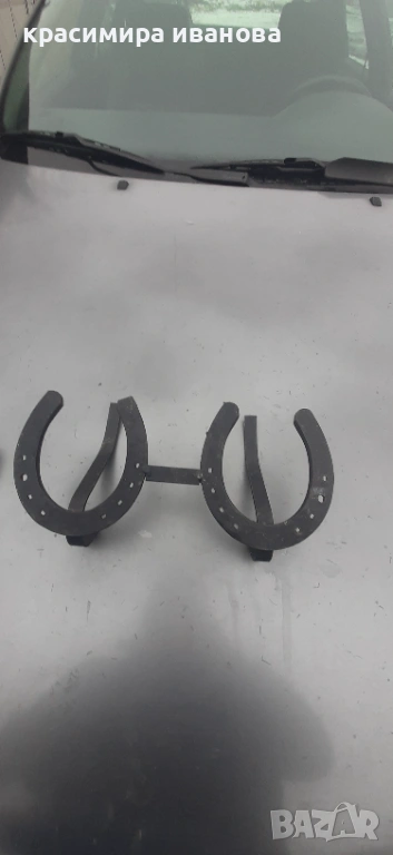 Закачалка от подкови и ковано желязо , снимка 1