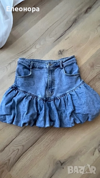 Дамска дънкова къса пола, снимка 1