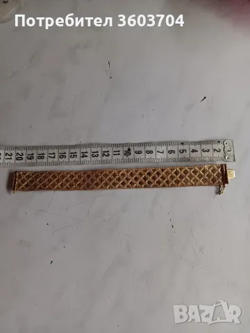позлатена гривна 18 карата, снимка 5 - Гривни - 45339235