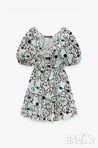 Нова флорална рокля Zara, размер М, снимка 6 - Рокли - 51532186