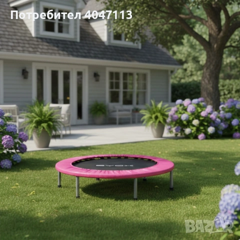 Батут без мрежа Byox 101cm/96cm — розов и син, до 100 кг