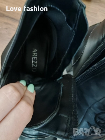 Черни боти от естествена кожа , снимка 9 - Дамски боти - 51474122