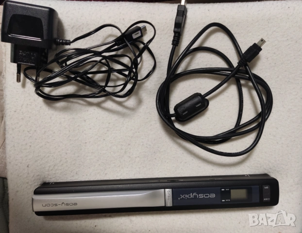 ПРОМО-10% Висок клас преносим ръчен скенер Easypix Easy-Scan с SD карта, USB кабел, зарядно, батерии, снимка 3 - Принтери, копири, скенери - 53595276