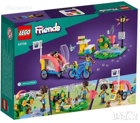 Конструктор LEGO Friends - Велосипед за спасяване на кучета 41738, снимка 3 - Конструктори - 45860151