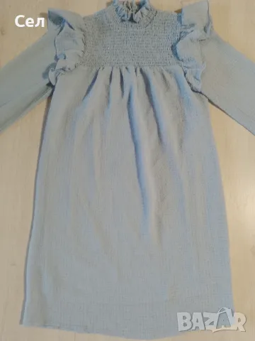 Светли синя рокля С, снимка 1