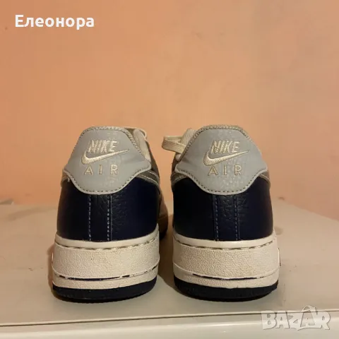 Nike Air Force 1 Low GS Metallic Silver Midnight Navy, снимка 6 - Маратонки - 47272109