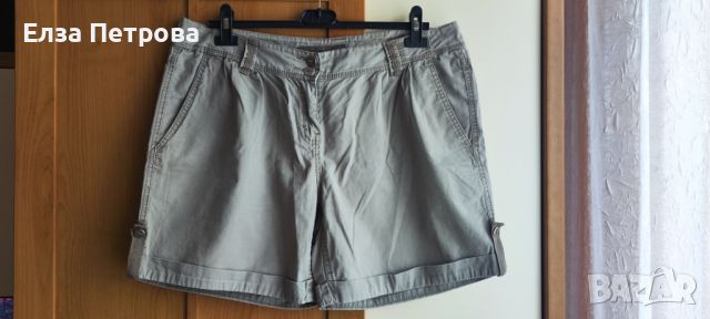 Дамски летни къси панталони цвят капучино , снимка 1 - Къси панталони и бермуди - 46320760