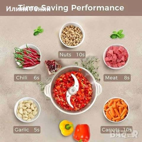 Мини кухненски робот, снимка 4 - Чопъри и пасатори - 52806445