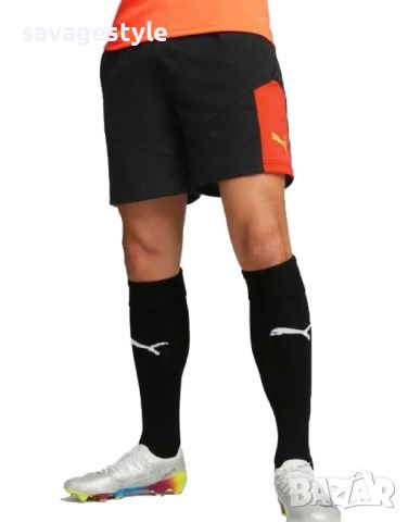 Мъжки къси панталони PUMA IndividualFINAL Football Training Shorts Black/Orange, снимка 1 - Къси панталони - 45982182