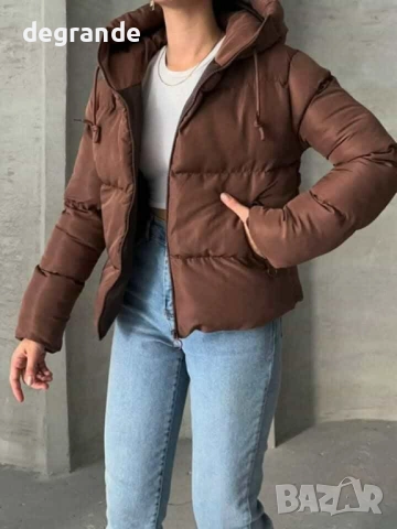 Къси спортни дамски якета цена 40лв Кафяво Зелено Бежаво 