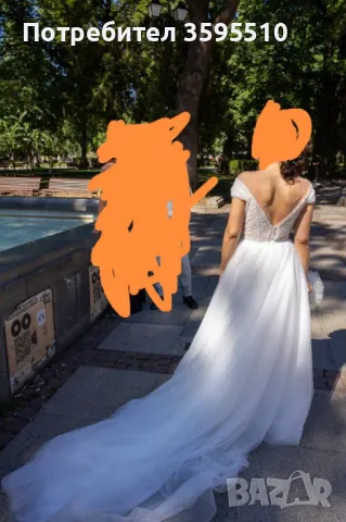 Обувки+Класна и бутикова булчинска рокля от италиански дизайнер, снимка 5 - Сватбени рокли - 49791700