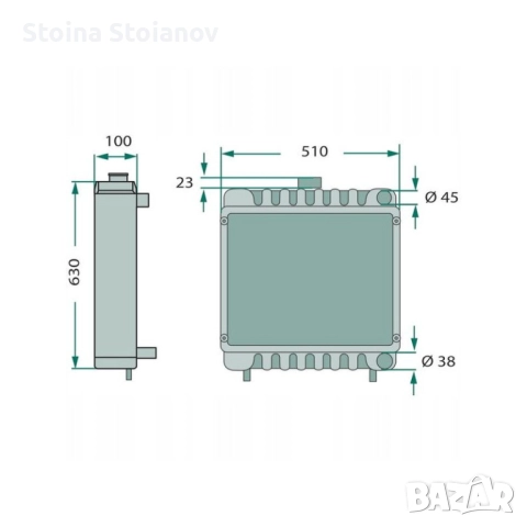 Воден радиатор  FIAT NEW HOLLAND 05153481, 5159617, 5153481,5139027,5159615 , снимка 2 - Части - 52047584