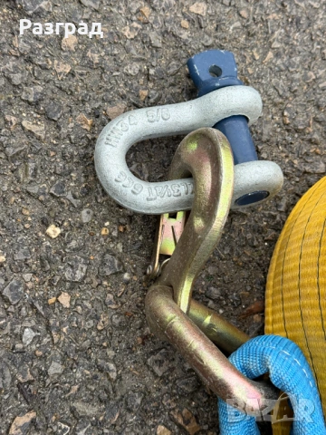 Колан за теглене 3 тона / 6 метра с шегели, снимка 2 - Части - 53051789