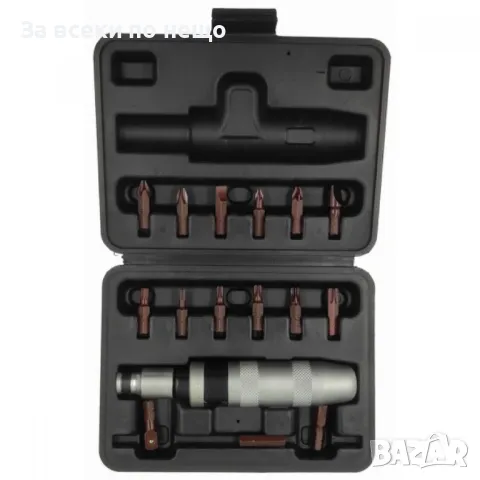 Ударна отвертка с комплект битове и адаптер ( адаптори ) 17 части RockForce