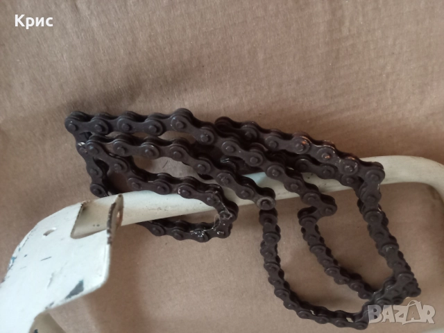 Рамка от ретро колело Балканче [червена, бяла], снимка 4 - Части за велосипеди - 52823891