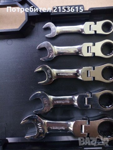GEARWRENCH къси кухи вложки БИТОВЕ удължители Гаечни ключове подвижна глава тресчотка 60 части, снимка 6 - Куфари с инструменти - 45700468