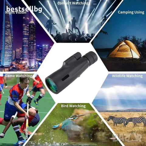 Мощен монокъл COMET 10-30x50 HD ZOOM бинокъл за лов птици природа с тирпод и стойка за телефон евтин, снимка 7 - Екипировка - 51204468