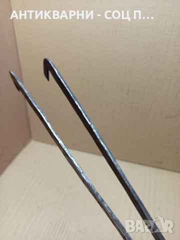 Соц Стар Ръчно Кован Дилав Маша За огнища Камини Барбекюта. , снимка 8 - Антикварни и старинни предмети - 52595495