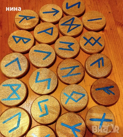 Ръчно изработен комплект руни – Стар Футарк (24 символа), снимка 2 - Колекции - 53508349