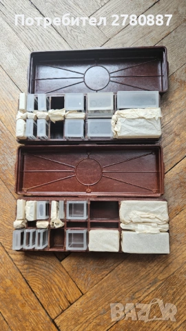 2 комплекта ретро стъклени кювети за спектрофотометър ФЭК-561.