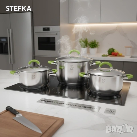 Комплект тенджери, снимка 2 - Съдове за готвене - 53275430