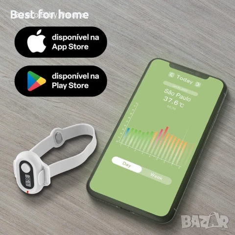 Многофункционален Bluetooth бебешки ,детски термометър-24-часово наблюдение, снимка 7 - Други - 51217921