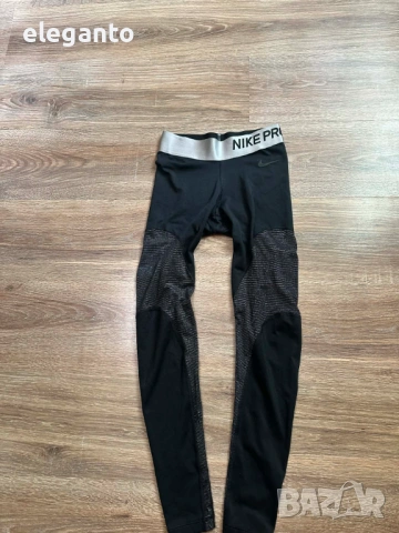 Дамски клин Nike Pro Warm Tight Leggings  Black Metallic Sliver  Running , XS размер 