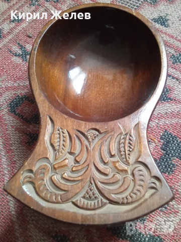 Дървена купичка 53671, снимка 2 - Антикварни и старинни предмети - 53390797