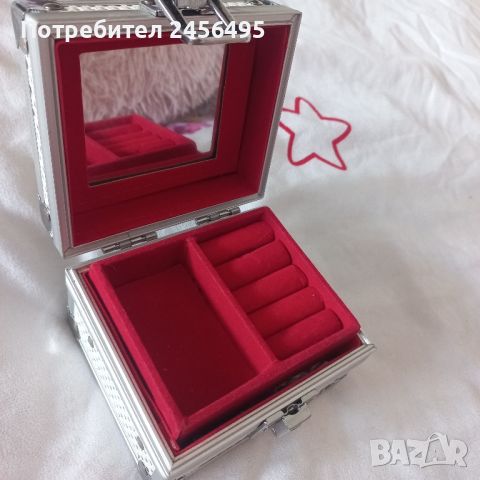 малка кутия за бижута с кожена облицовка и брокат. , снимка 6 - Подаръци за жени - 46437770