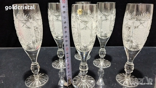 кристални чаши за вода , снимка 9 - Антикварни и старинни предмети - 52261910