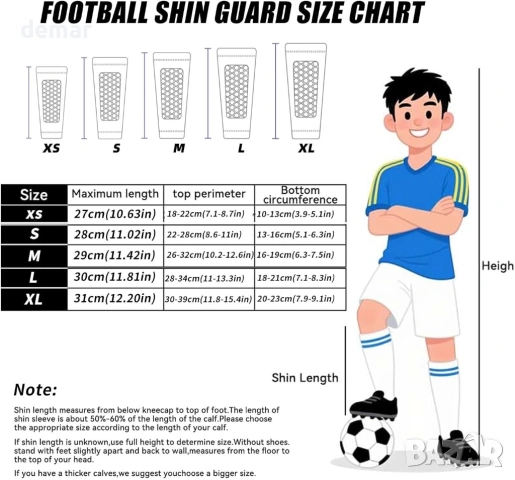 Протектори за пищяли за футбол за деца, младежи и възрастни, подплатени, 1 чифт, М, зелени, снимка 6 - Футбол - 53647967