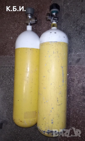 Продавам желязни бутилкаи 2 броя DRAGNER - 6L - 300 BAR - АТМОСФЕРИ работно налягане