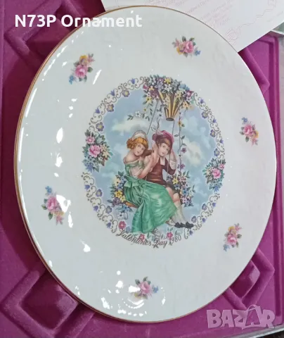 ПОРЦЕЛАНОВА ЧИНИЯ. СВ.ВАЛЕНТИН. 1980г. MADE IN ENGLAND 🇬🇧. , снимка 5 - Колекции - 49657063