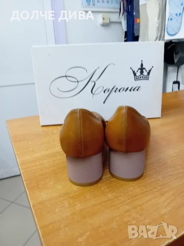 Намаление Дам.обувки м1808 светло кафе естествена кожа , снимка 3 - Дамски обувки на ток - 51205099