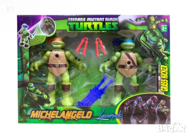 Голям комплект Костенурките Нинджа + оръжия