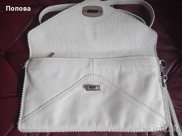 Италианска чантичка/клъч естествена кожа, снимка 4 - Чанти - 49332152