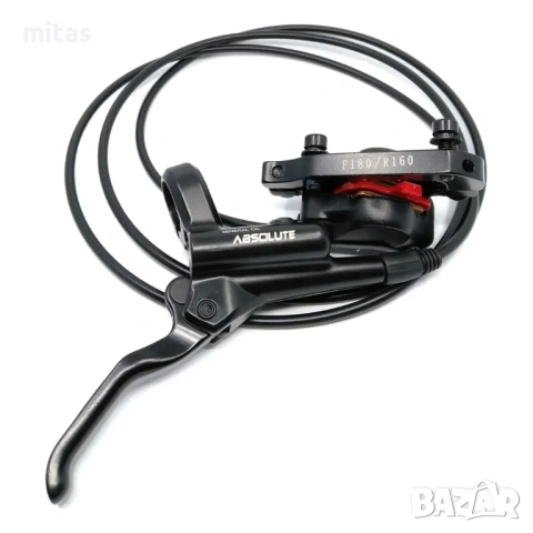 Комплект хидравлични дискови спирачки ABSOLUTE + 160мм дискове, снимка 7 - Части за велосипеди - 53765655