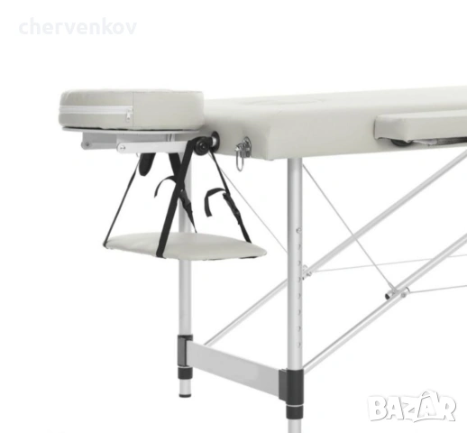 Двусекторна алуминиева козметична масажна кушетка -бял и черен цвят, снимка 16 - Кушетки - 53166129