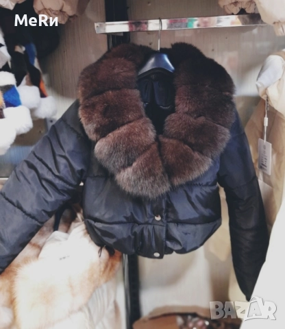 Хит бомбер с естествен косъм лисица , снимка 1