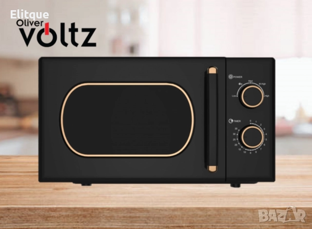 Микровълнова фурна, 700W, 20л., 5 степени на мощност, Таймер до 35мин., Размразяване, Черен, снимка 5 - Друга електроника - 52839145