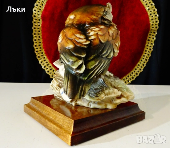 Порцеланова статуетка Бухал,Сова,Capodimonte от R.Pennati. , снимка 4 - Статуетки - 52900223