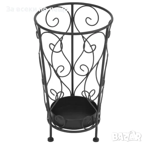 Поставка за чадъри, винтидж стил, метална, 26x46 см, черна Код P367, снимка 5 - Декорация за дома - 49817665