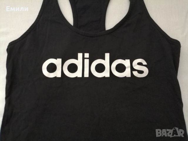 Adidas оригинален дамски потник в черен цвят р-р XS, снимка 2 - Потници - 46450178