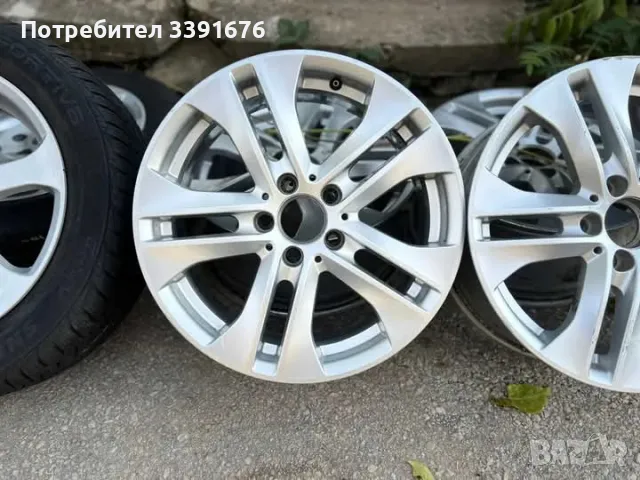 5х112 17 Джанти Mercedes Audi VW Seat Skoda 5x112 ET 47 J 7.5 Централен отвор 66.6 Без криво и завар, снимка 3 - Гуми и джанти - 49576869