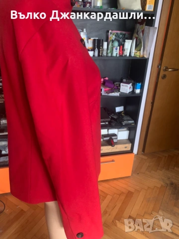 Кокетно късо червено палто Marc O'Polo (вълна и кашмир), размер 36, снимка 6 - Палта, манта - 53769095