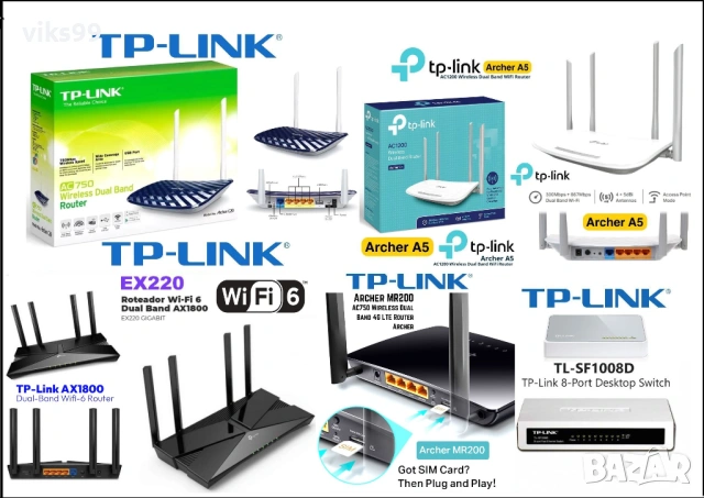 Wi-Fi Рутери и Суичове TP-Link