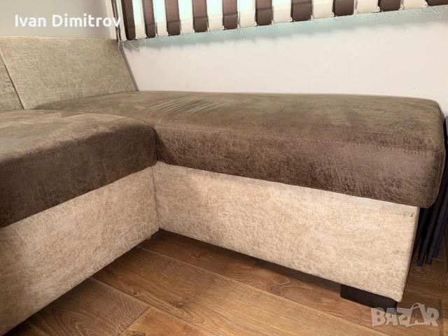 СПЕШНО - Ъглов Диван Иввекс Елеганс - КАТО НОВ, снимка 4 - Дивани и мека мебел - 53383056