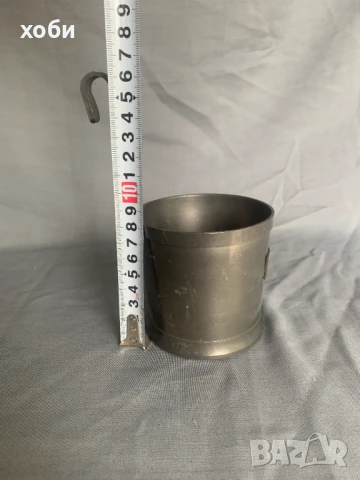 мерителна мярка 1/2 децилитър  Калаена, снимка 3 - Антикварни и старинни предмети - 51394655